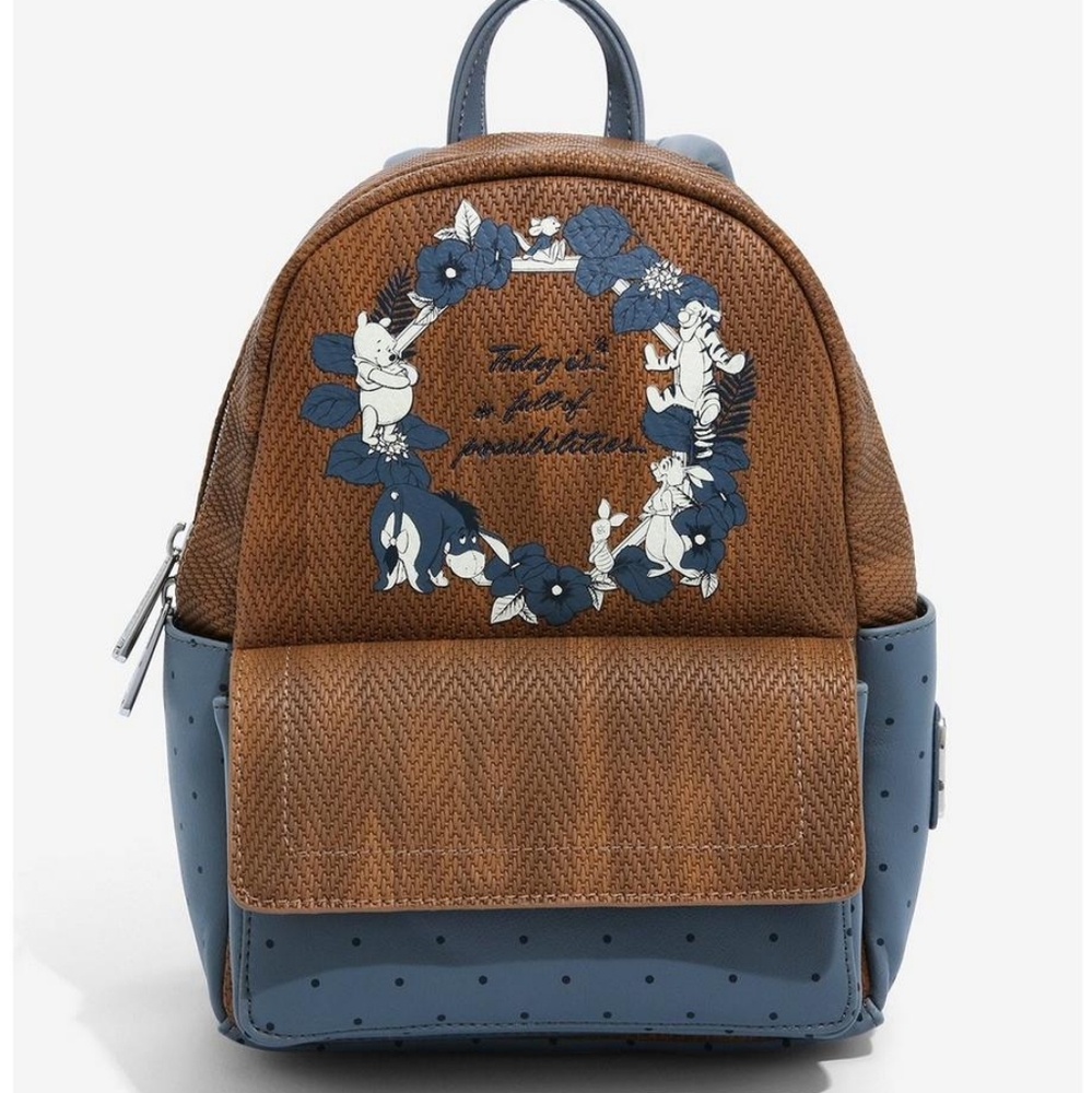 Loungefly Disney Winnie the Pooh Herringbone Mini Backpack lightly used/like new